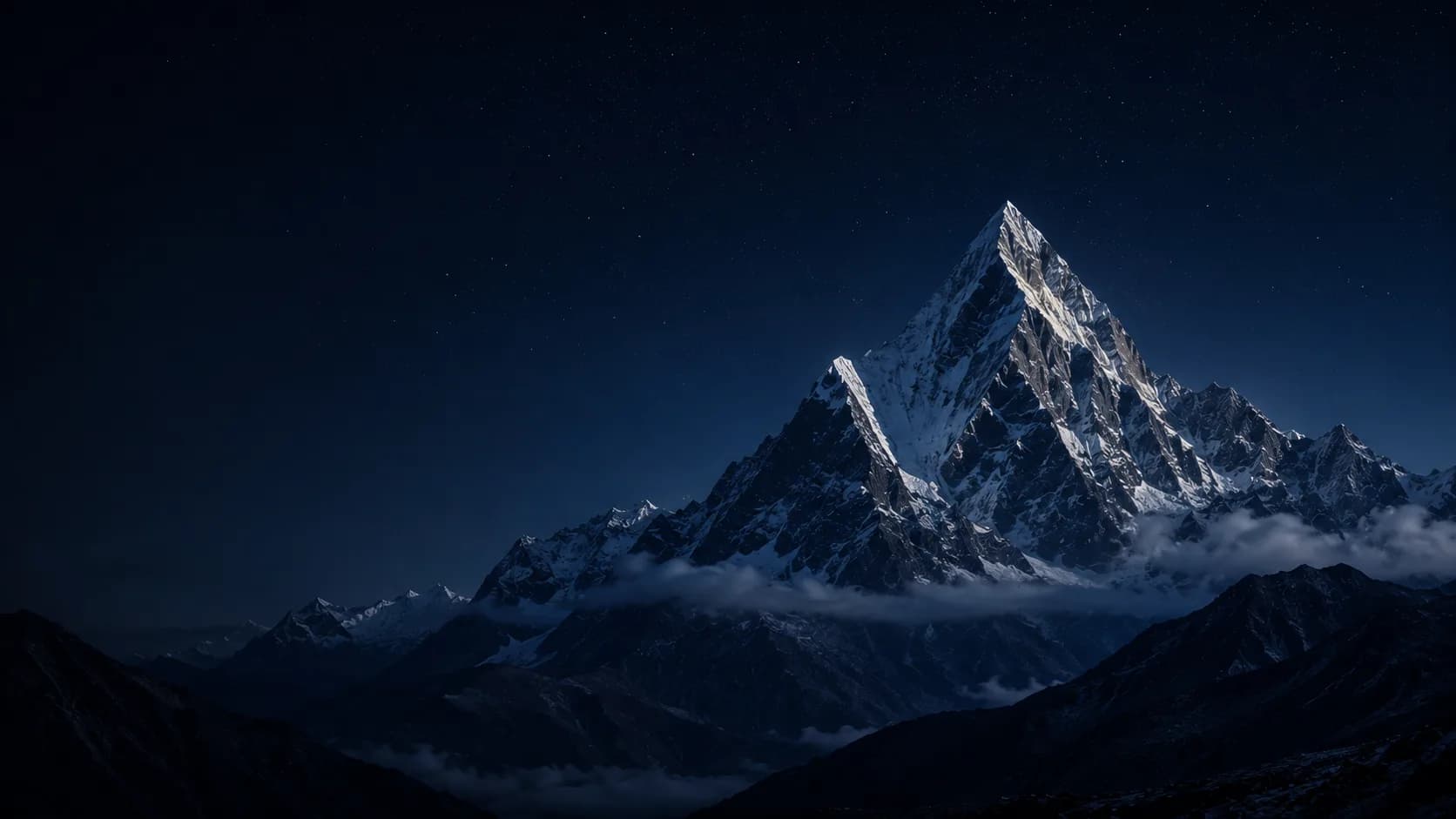 Ama Dablam at night
