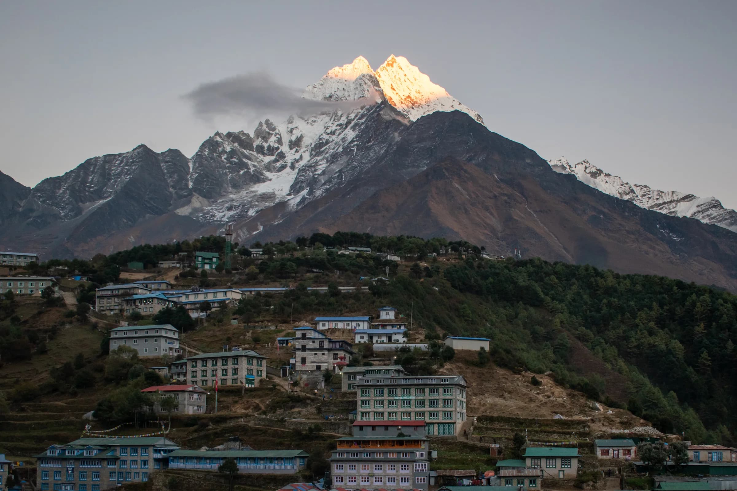 Namche Bazaar at dusk